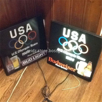 Acrylic round shape wall mounted light signs